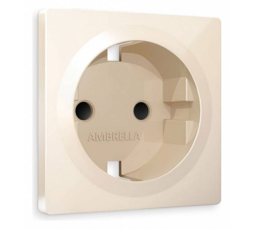Накладка для розетки с заземлением и со шторками Ambrella Volt Quant AP3070