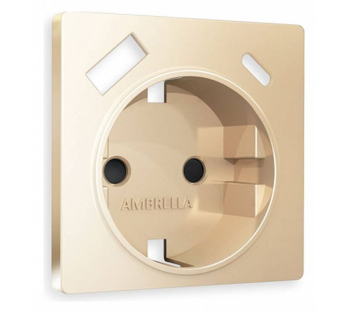 Накладка для розетки с заземлением и со шторками и 2хUSB type A и C Ambrella Volt Quant AP6100