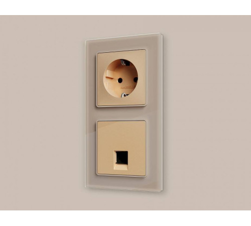 Накладка для розетки RJ-11 или RJ-45 Ambrella Volt Quant AP6120