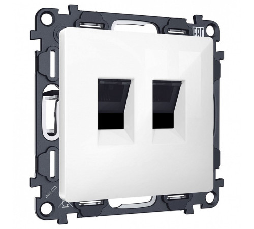 Розетка двойная Ethernet RJ-45 без рамки Ambrella Volt MA MA112110