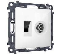 Механизм ТВ-розетки оконечные и розетки Ethernet RJ-45 со шторкам Ambrella Volt MA MA112510