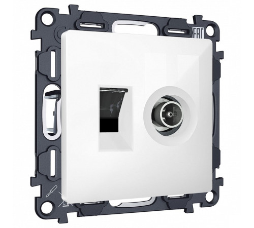 Механизм ТВ-розетки оконечные и розетки Ethernet RJ-45 со шторкам Ambrella Volt MA MA112510