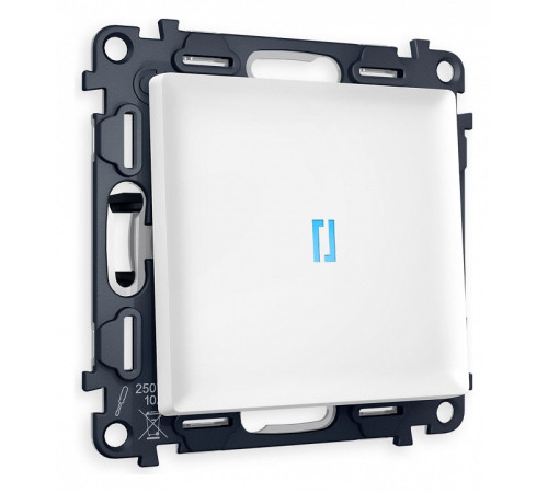 Выключатель одноклавишный с подсветкой без рамки Ambrella Volt Quant MA122020