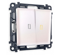 Выключатель двухклавишный с подсветкой без рамки Ambrella Volt Quant MA204010