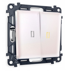 Выключатель двухклавишный с подсветкой без рамки Ambrella Volt Quant MA204010