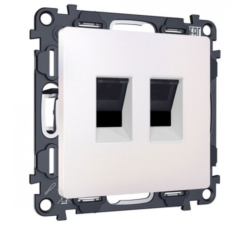 Розетка двойная Ethernet RJ-45 без рамки Ambrella Volt MA MA212110