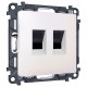 Розетка двойная Ethernet RJ-45 без рамки Ambrella Volt MA MA212110