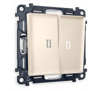 Выключатель двухклавишный с подсветкой без рамки Ambrella Volt Quant MA324015