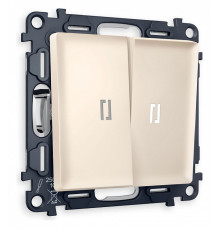 Выключатель двухклавишный с подсветкой без рамки Ambrella Volt Quant MA324015