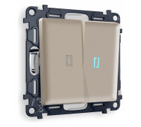 Выключатель проходной двухклавишный с подсветкой Ambrella Volt Quant MA364040