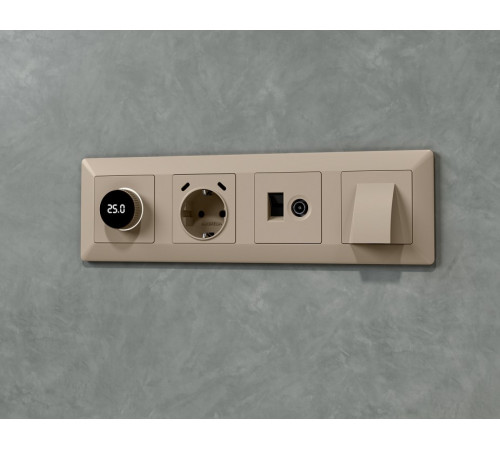 ТВ-розетка и розетка Ethernet RJ-45 без рамки Ambrella Volt ALFA MA372510