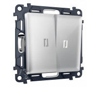 Выключатель проходной двухклавишный с подсветкой Ambrella Volt Quant MA404035