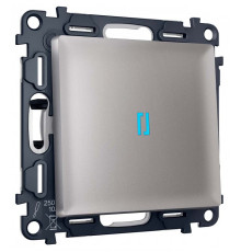 Выключатель самовозвратный одноклавишный с подсветкой, без рамки Ambrella Volt MA MA502060