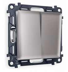 Выключатель двухклавишный без рамки Ambrella Volt Quant MA503010