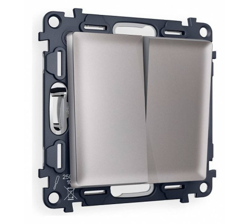 Выключатель проходной двухклавишный Ambrella Volt Quant MA503020