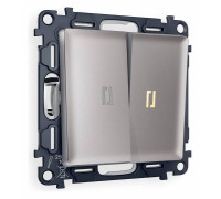 Выключатель двухклавишный с подсветкой без рамки Ambrella Volt Quant MA504010