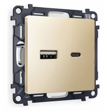 Розетка 2хUSB type A и C без рамки Ambrella Volt Quant MA611010