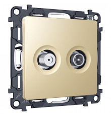 ТВ-розетка и SAT-розетка оконечная без рамки Ambrella Volt ALFA MA613310