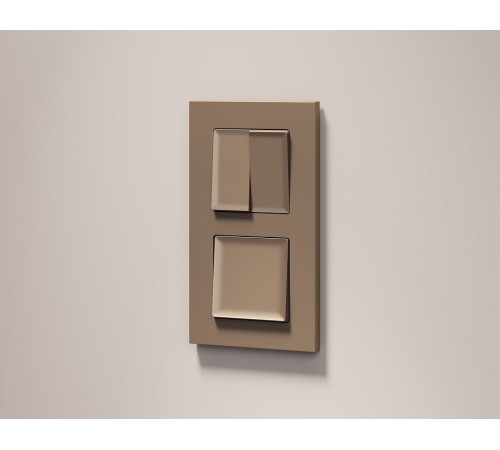 Выключатель перекрестный двухклавишный без рамки Ambrella Volt ALFA MA633030