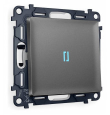 Выключатель одноклавишный с подсветкой без рамки Ambrella Volt Quant MA652020