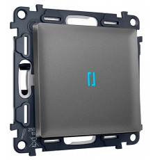 Выключатель самовозвратный одноклавишный с подсветкой, без рамки Ambrella Volt MA MA652060