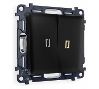 Выключатель проходной двухклавишный с подсветкой Ambrella Volt Quant MA804030