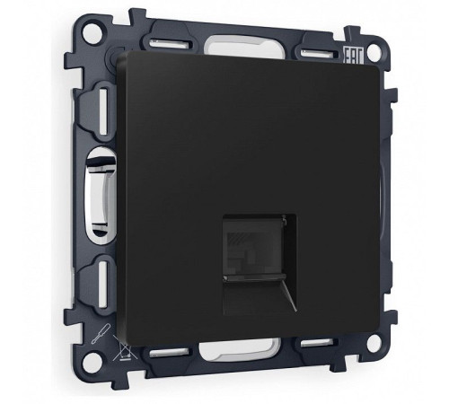 Розетка Ethernet RJ-45 и со шторками, без рамки Ambrella Volt ALFA MA812005