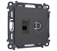 ТВ-розетка и розетка Ethernet RJ-45 без рамки Ambrella Volt ALFA MA912510