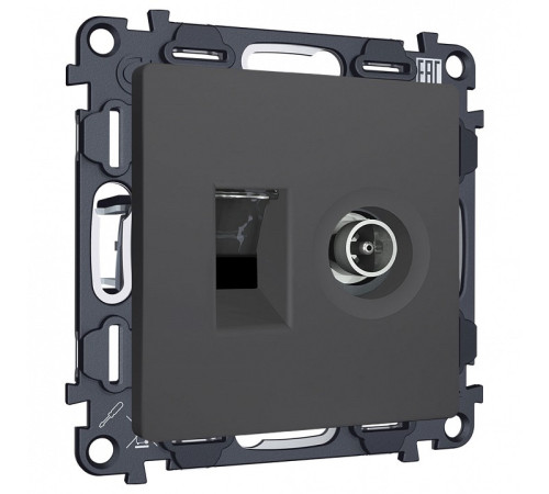 ТВ-розетка и розетка Ethernet RJ-45 без рамки Ambrella Volt ALFA MA912510