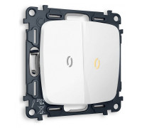 Выключатель проходной двухклавишный с подсветкой без рамки Ambrella Volt Quant MO124030