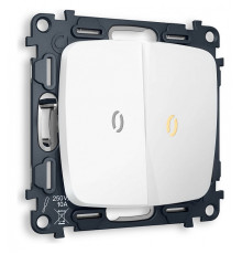 Выключатель проходной двухклавишный с подсветкой без рамки Ambrella Volt Quant MO124030