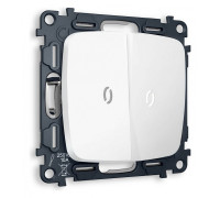 Выключатель проходной двухклавишный с подсветкой без рамки Ambrella Volt Quant MO124035