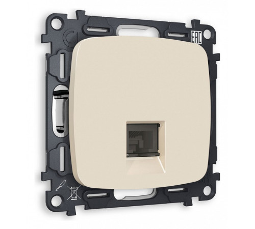 Розетка Ethernet RJ-45 и со шторками, без рамки Ambrella Volt Quant MO332010