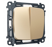 Выключатель перекрестный двухклавишный без рамки Ambrella Volt OMEGA MO603030