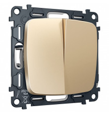 Выключатель перекрестный двухклавишный без рамки Ambrella Volt OMEGA MO603030