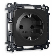 Розетка с заземлением и со шторкой, без рамки Ambrella Volt Quant MO807010
