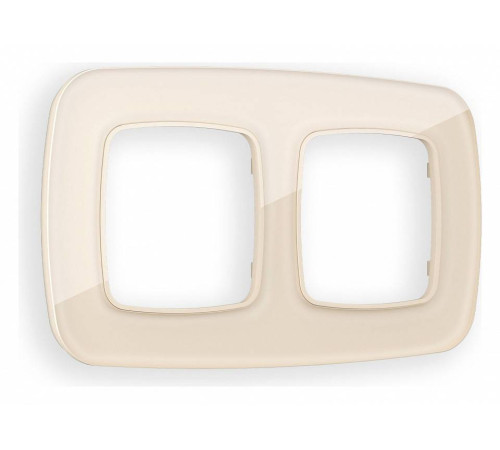 Рамка на 2 поста Ambrella Volt Radian Стекло органическое OF320302