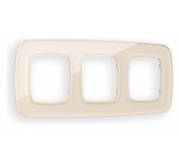 Рамка на 3 поста Ambrella Volt Radian Стекло органическое OF320303