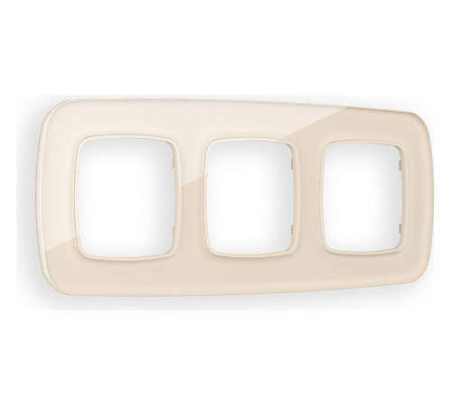 Рамка на 3 поста Ambrella Volt Radian Стекло органическое OF320303