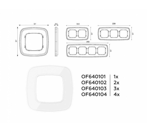 Рамка на 2 поста Ambrella Volt Coint OF640102