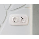 Накладка для розетки с заземлением и со шторками и 2хUSB type A и C Ambrella Volt Quant OP2100