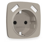 Накладка для розетки с заземлением и со шторками и 2хUSB type A Ambrella Volt Quant OP3690