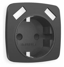 Накладка для розетки с заземлением и со шторками и 2хUSB type A Ambrella Volt Quant OP9090