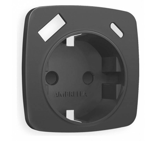 Накладка для розетки с заземлением и со шторками и 2хUSB type A и C Ambrella Volt Quant OP9100
