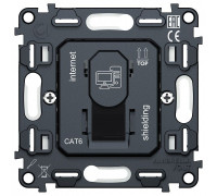 Механизм розетки телефонной RJ-11 со шторкам Ambrella Volt QUANT VM185