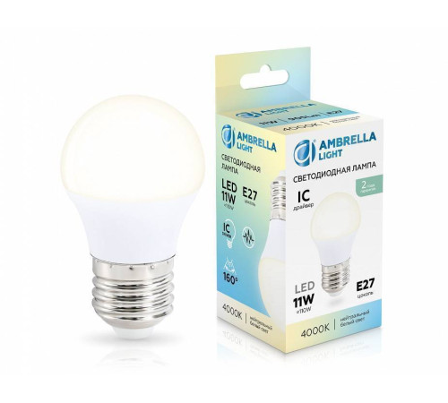 Лампа светодиодная Ambrella Light G45 E14 7 Вт 3000 K 451104