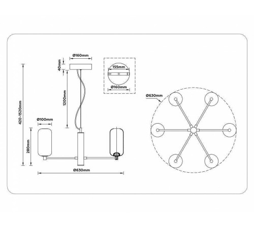 Подвесная люстра Ambrella Light LH LH11107
