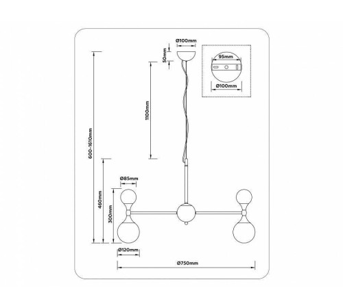 Подвесная люстра Ambrella Light LH LH51051
