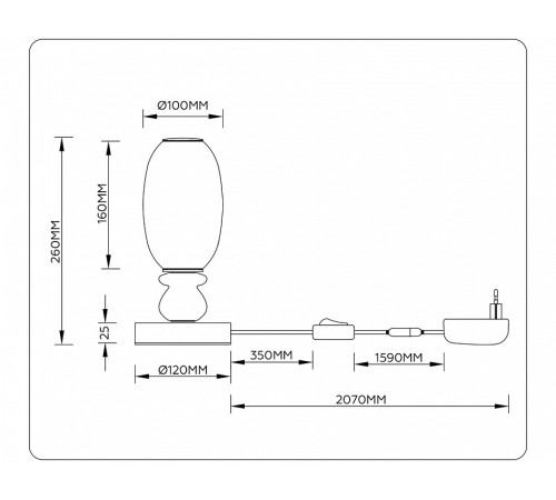Настольная лампа декоративная Ambrella Light LH LH53154