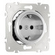 Розетка с заземлением и со шторкой, без рамки Arte Milano am-202 202.40-1.silver